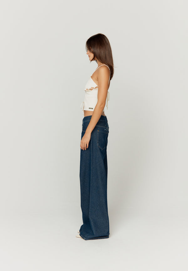House Of Sunny CLASSIC INDIGO WIDE LEG DENIM