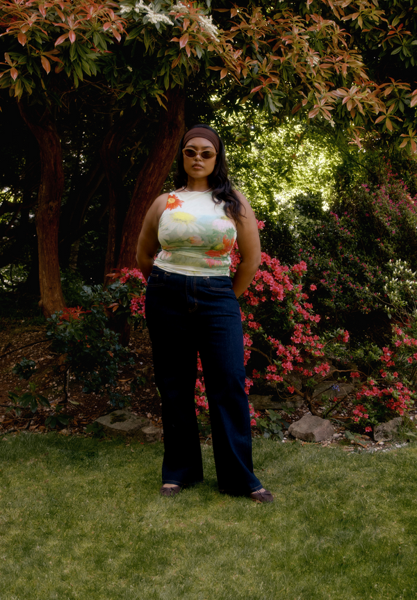 House Of Sunny COSMOS MESH TOP