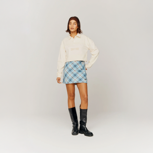 house of sunny CROPPED POWER LOGO BUTTON UP