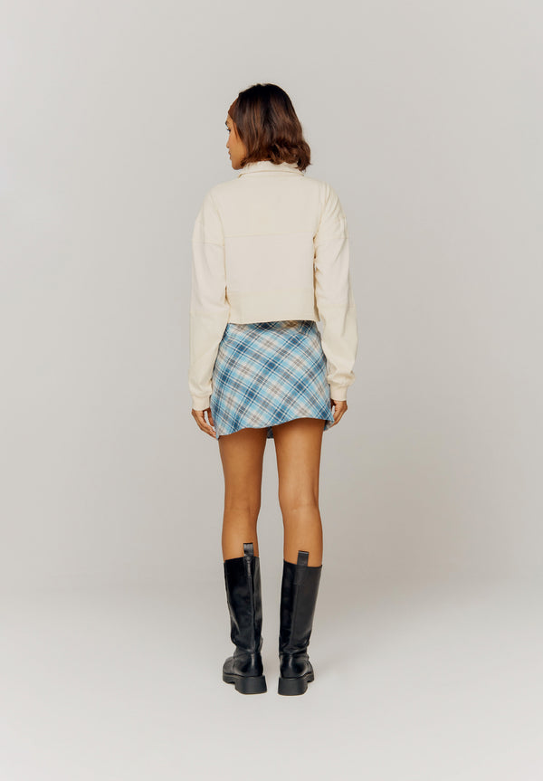 House Of Sunny CROPPED POWER LOGO BUTTON UP