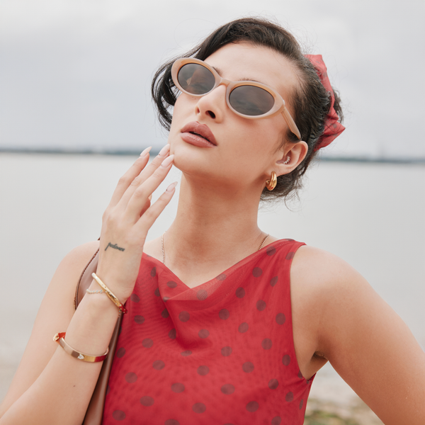 House Of Sunny DOUBLE LAYER POLKA DOT MESH VEST