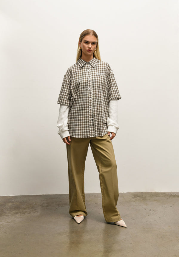 House Of Sunny DOUBLE LAYERED BUTTON DOWN
