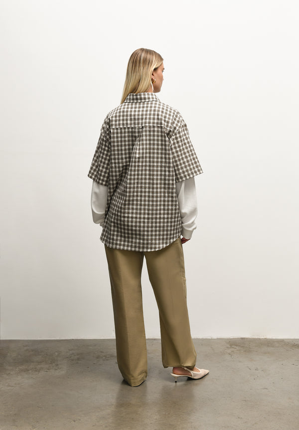 House Of Sunny DOUBLE LAYERED BUTTON DOWN