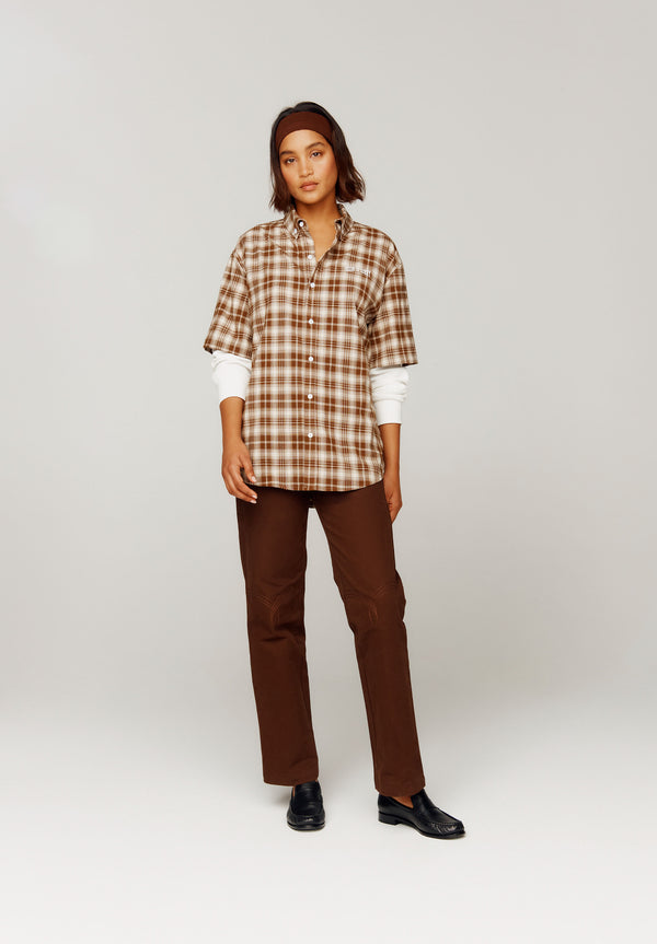 House Of Sunny DOUBLE LAYERED BUTTON DOWN