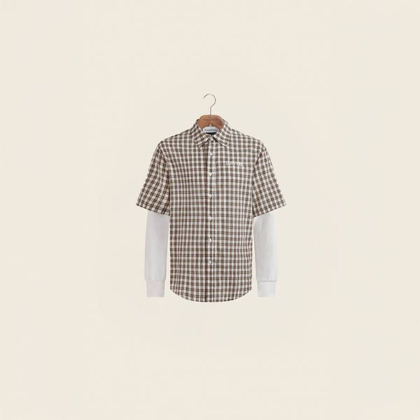 house of sunny DOUBLE LAYERED BUTTON DOWN