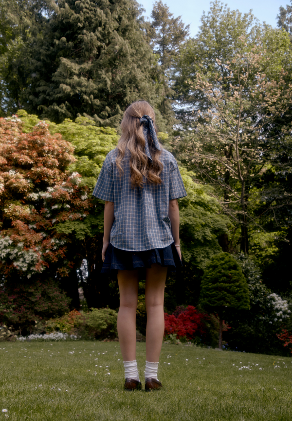 House Of Sunny GRANDAD CHECK BUTTON DOWN