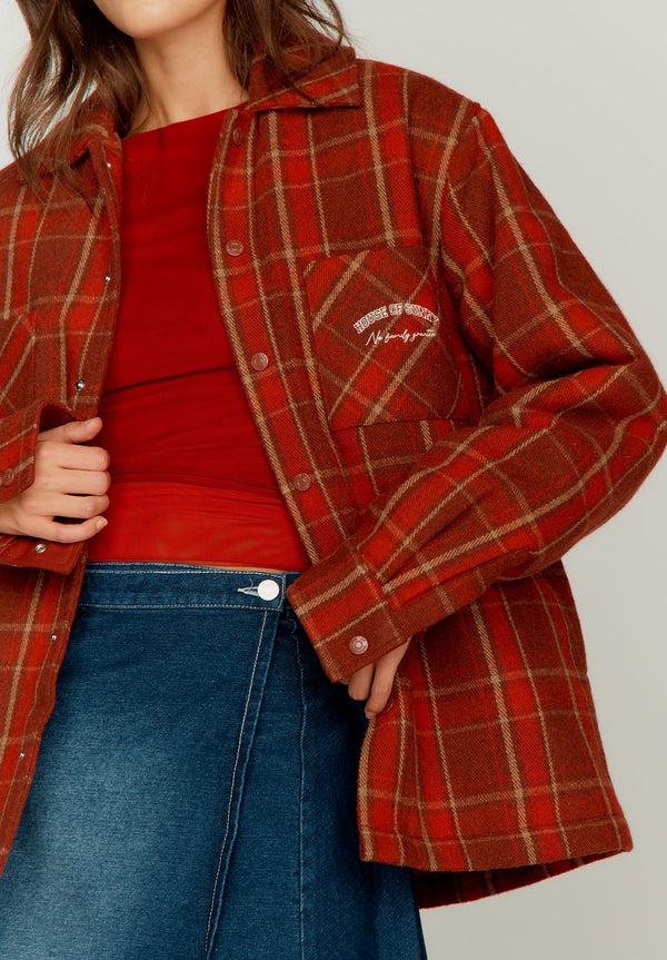 House Of Sunny HEAVY WEIGHT PLAID OVERSHIRT