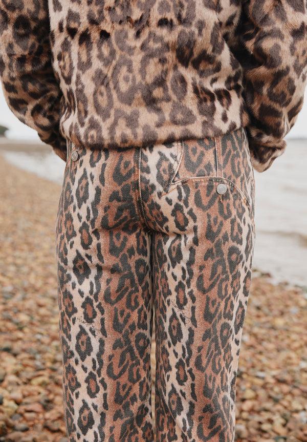 House Of Sunny LEOPARD JESSIE DENIM