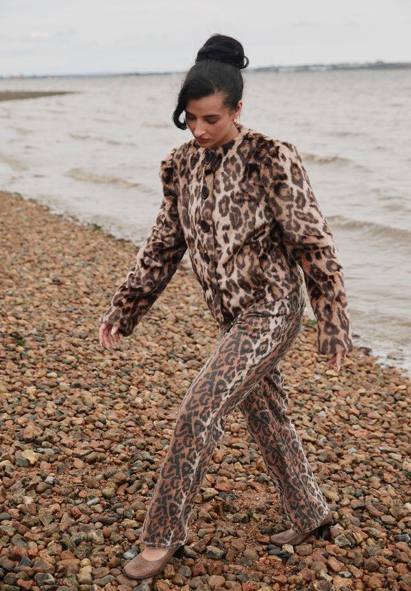 House Of Sunny LEOPARD JESSIE DENIM
