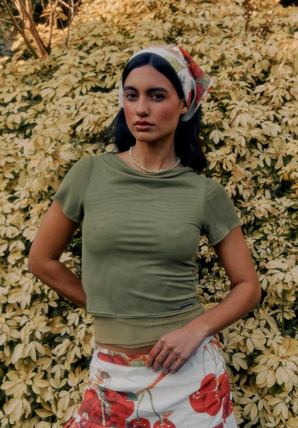 House Of Sunny MULTI LAYER MESH TOP