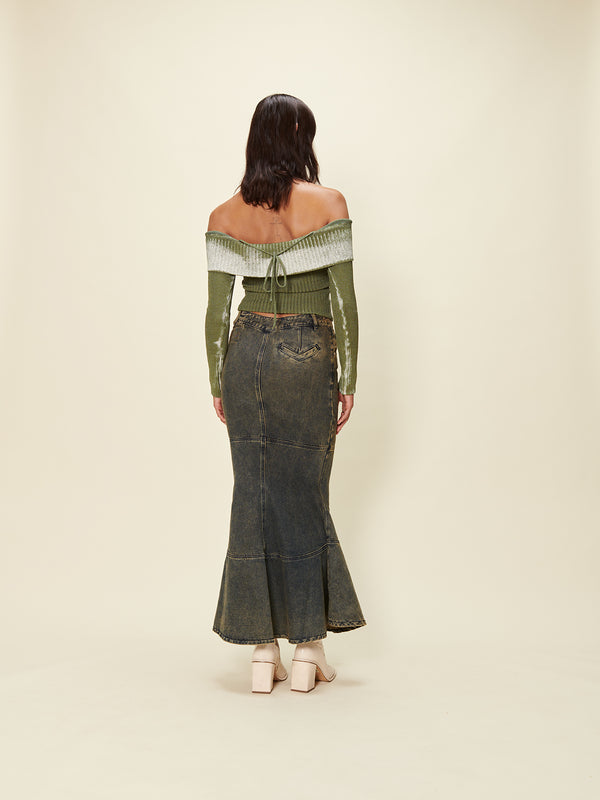 House Of Sunny OFF THE SHOULDER FADE KNIT