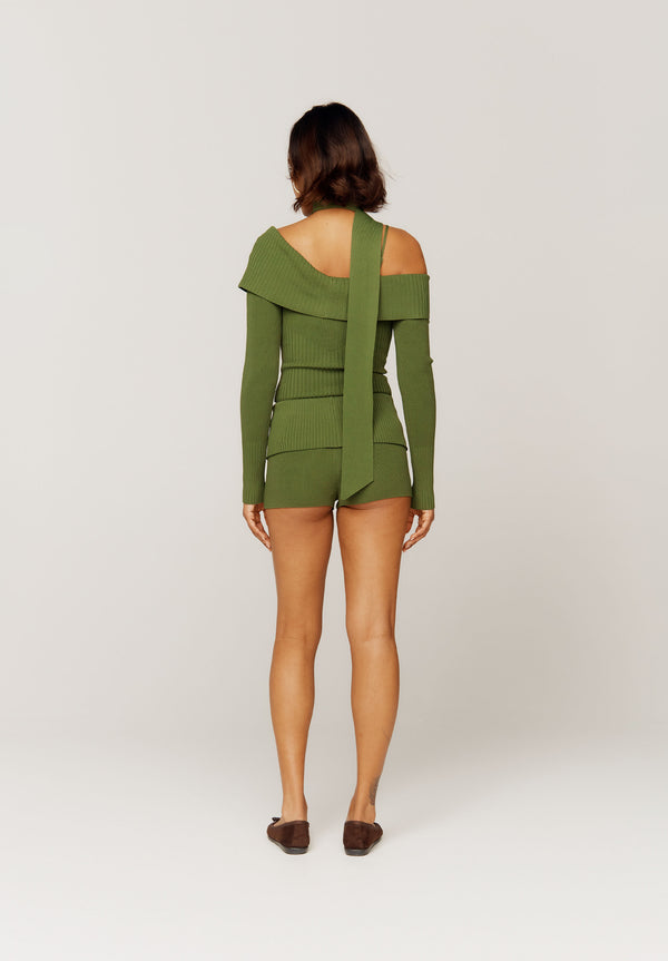 House Of Sunny ONE LOVE RIB HOTPANTS