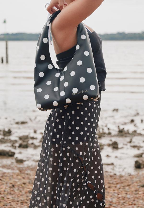 House Of Sunny POLKA DOT MESH PRINTED SKIRT