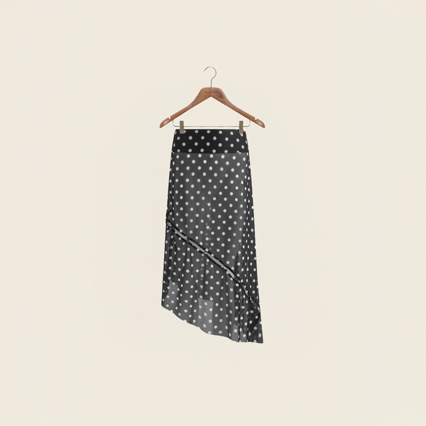 house of sunny POLKA DOT MESH PRINTED SKIRT