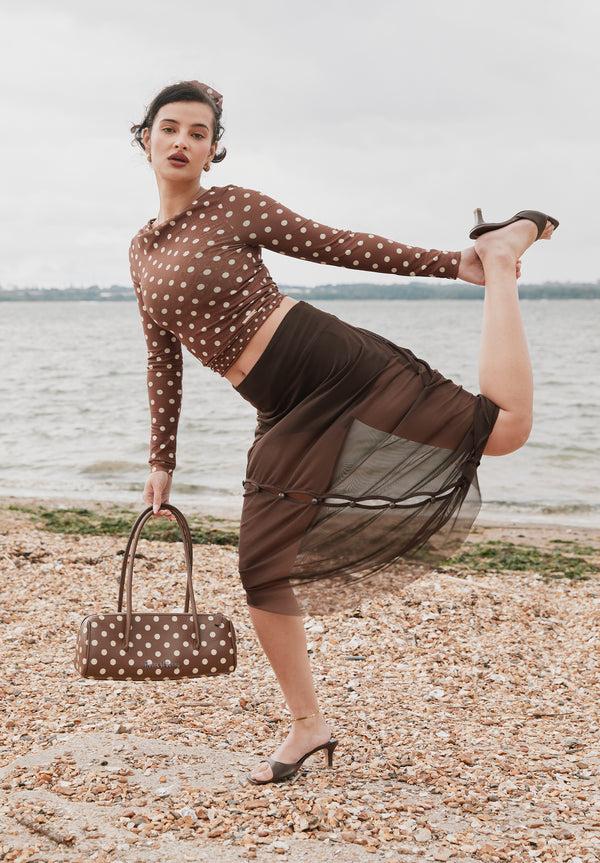 House Of Sunny POLKA DOT SHOULDER BAG