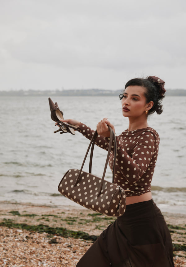 House Of Sunny POLKA DOT SHOULDER BAG