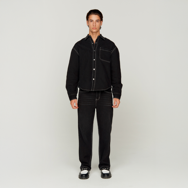 House Of Sunny POWER LOGO TOPSTITCH SHIRT