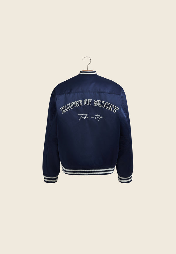 House Of Sunny SATIN CLUB VARSITY BOMBER