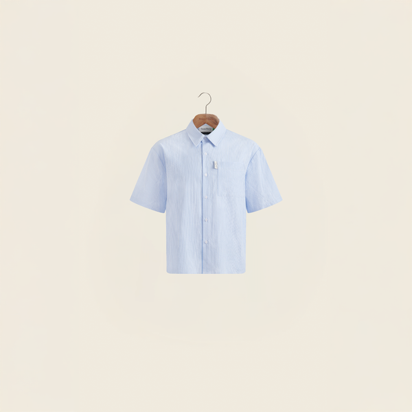 house of sunny SEERSUCKER BOX FIT SHIRT