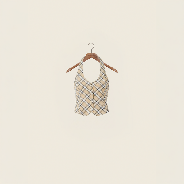 house of sunny SLOANE CHECK WAISTCOAT
