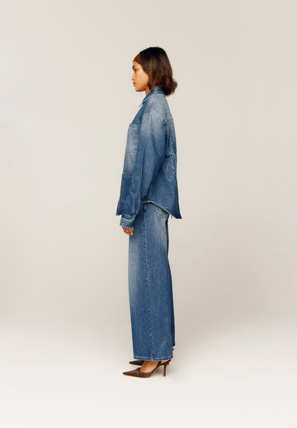 House Of Sunny TAKE A TRIP TOPSTITCH SHIRT