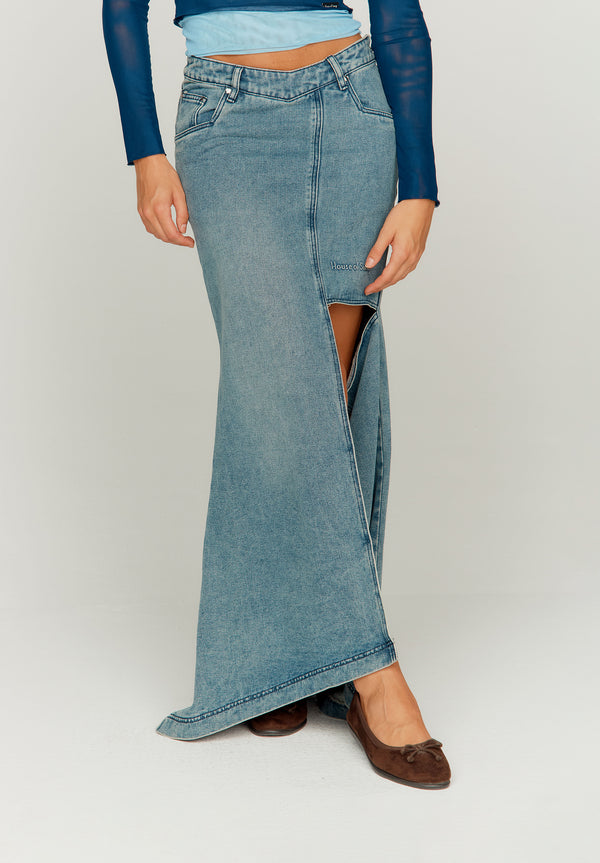 House Of Sunny THE CASCADE DENIM SKIRT