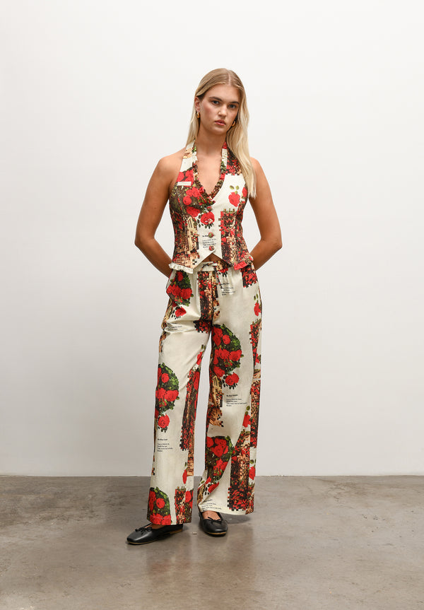 House Of Sunny THE ROSE GARDEN COTTON PANTS