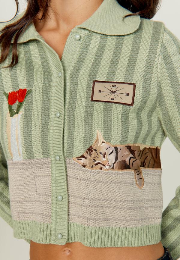 house Of Sunny THE SLEEPY CAT CARDIGAN
