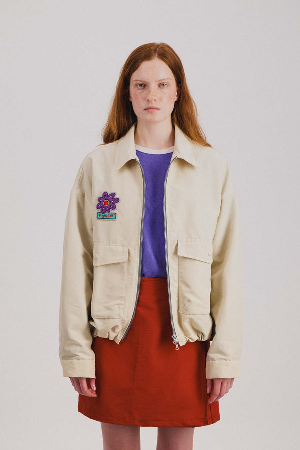 Howlin Boxy Swing Jacket For Women - Howlin’ Flower - Cream (Women)