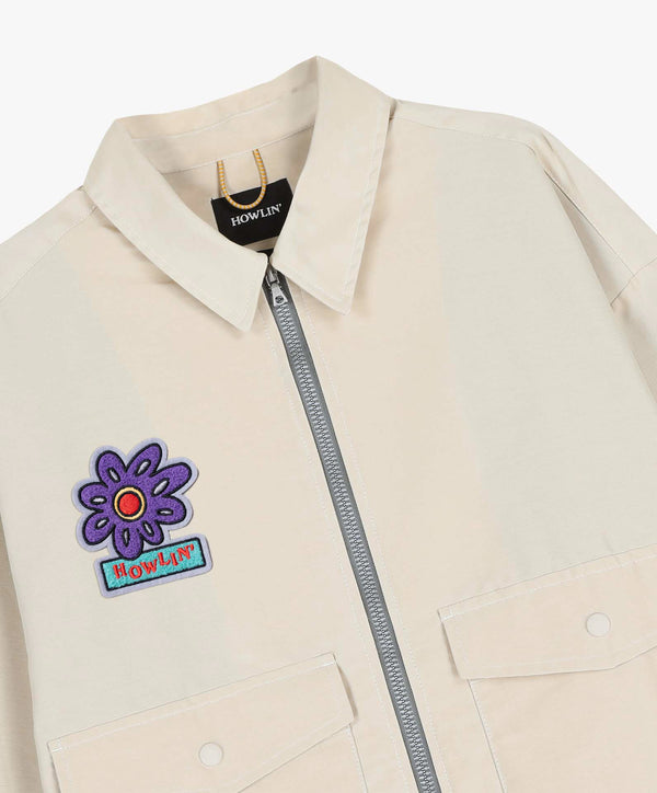 Howlin Boxy Swing Jacket For Women - Howlin’ Flower - Cream (Women)