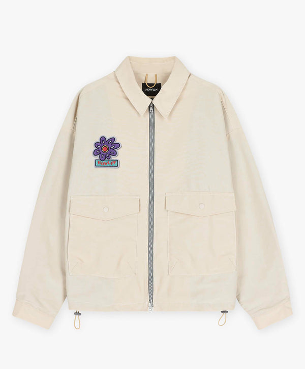 howlin Boxy Swing Jacket For Women - Howlin’ Flower - Cream (Women)