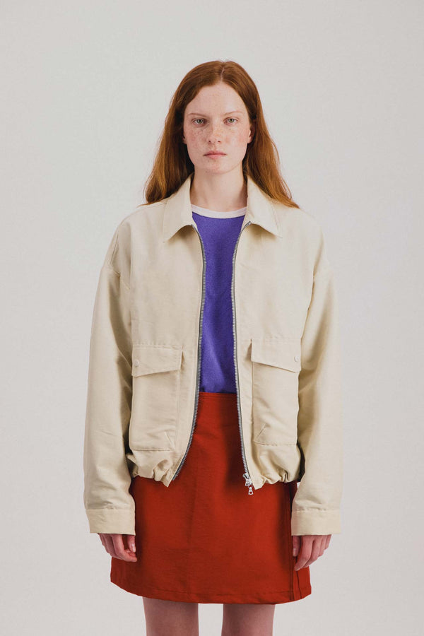 Howlin Boxy Swing Jacket For Women - Water Repellent Nylon - Cream (Women)