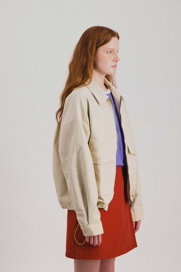 Howlin Boxy Swing Jacket For Women - Water Repellent Nylon - Cream (Women)