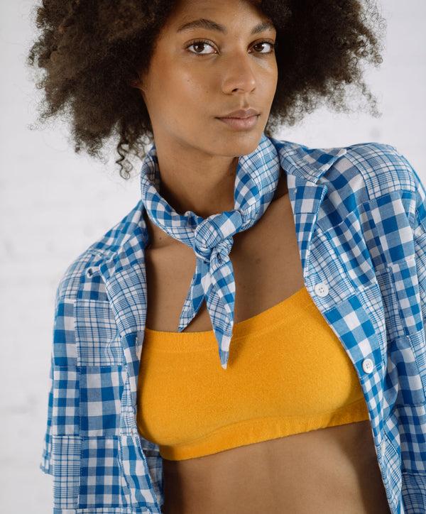 Howlin Cocktails For The Girls Please Shirt - Blue Madras Patchwork (Women)