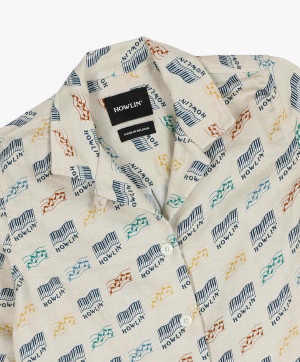 Howlin Cocktails For The Girls Please Shirt - Sand Howlin' Piano Hemp Print (Women)