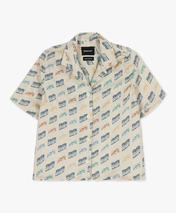 howlin Cocktails For The Girls Please Shirt - Sand Howlin' Piano Hemp Print (Women)