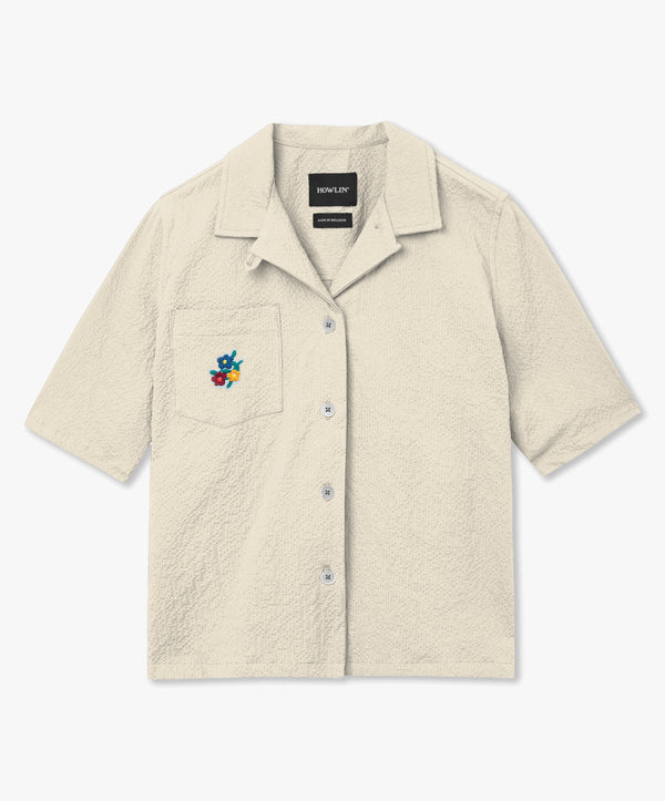 howlin Cocktails For The Girls Shirt - Flowers - Ecru Seersucker (Women)