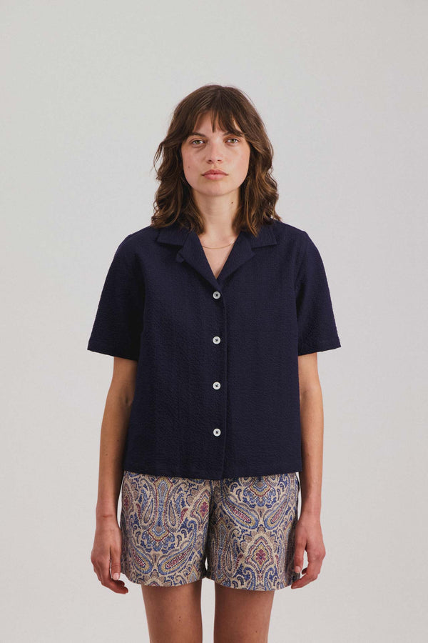 Howlin Cocktails For The Girls Shirt - Seersucker - Navy (Women)