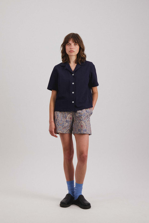 Howlin Cocktails For The Girls Shirt - Seersucker - Navy (Women)