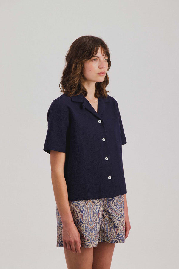 Howlin Cocktails For The Girls Shirt - Seersucker - Navy (Women)