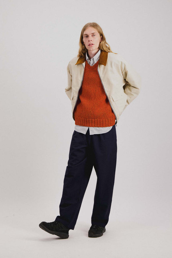 Howlin Boxy Swing Jacket - Cord Neck - Cream