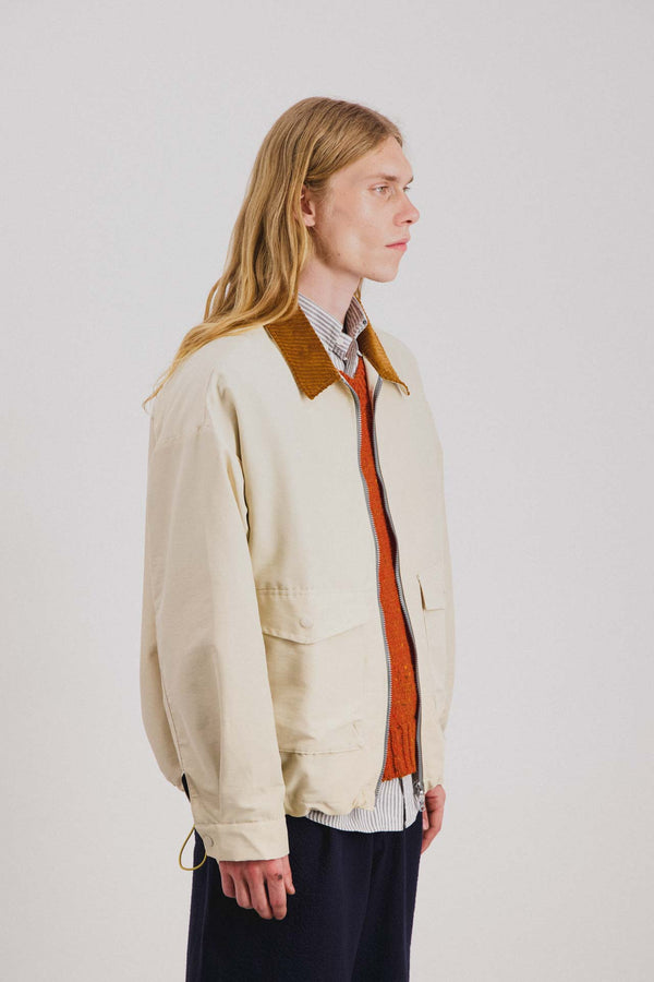 Howlin Boxy Swing Jacket - Cord Neck - Cream