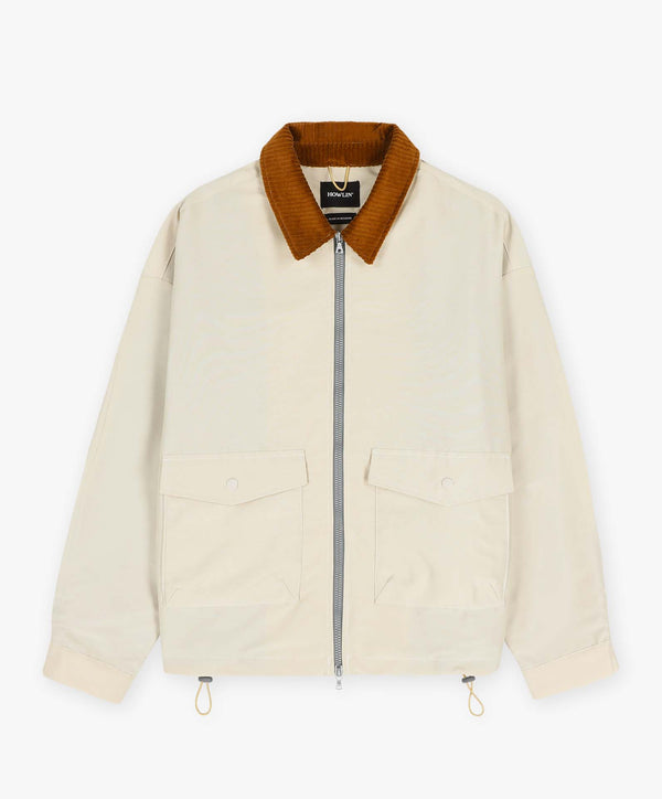 howlin Boxy Swing Jacket - Cord Neck - Cream