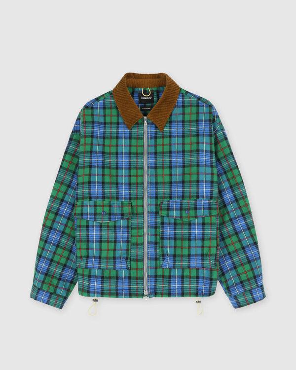 howlin Boxy Swing Jacket - Cord Neck - Tartan - Blue