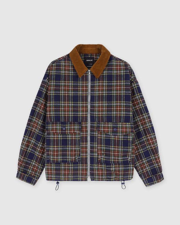 howlin Boxy Swing Jacket - Cord Neck - Tartan - Navy