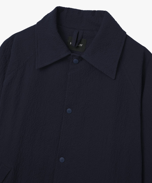 Howlin Coach Your Jacket - Navy Seersucker