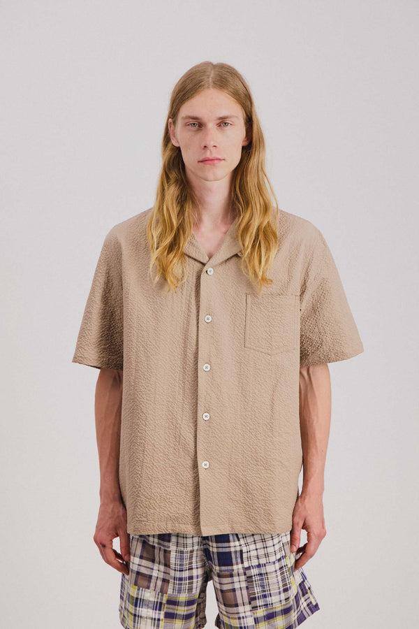 Howlin Cocktail Shirt - Seersucker - Biscuit