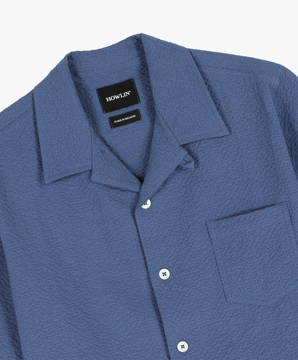 Howlin Cocktail Shirt - Seersucker - Blue