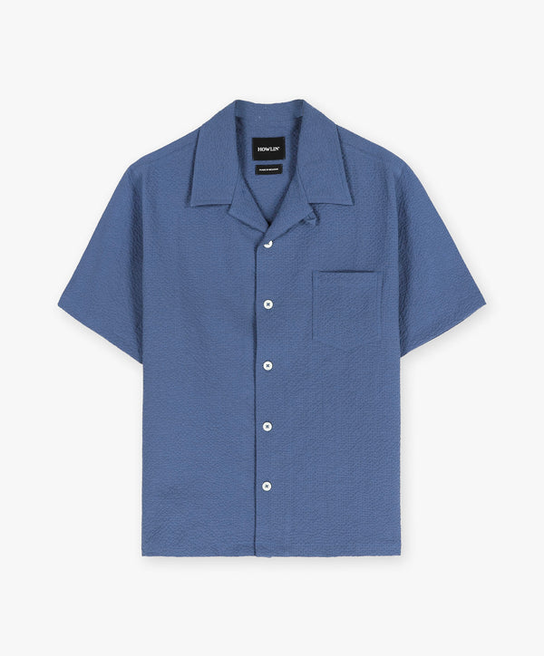 howlin Cocktail Shirt - Seersucker - Blue