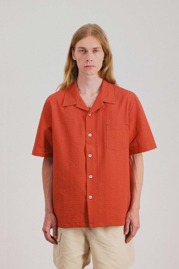 Howlin Cocktail Shirt - Seersucker - Red
